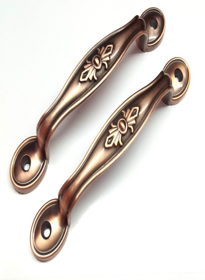 Techlife Accessories Antique Copper Finish Door Handle/Pull Handle/Kitchen Cabinet/Wardrobe Handle for Home Décor | Office | Hotels (122 mm, Copper, Pack of 2) - Image 1